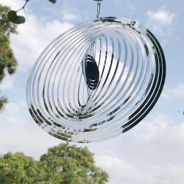 3D Flowing Stainless Steel Wind Spinner For Outdoor Decoration