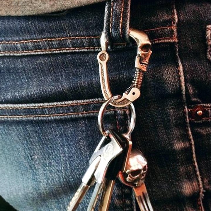 Novel Skull Carabiner with Articulated Cervical Column Clasp – Fnkstore