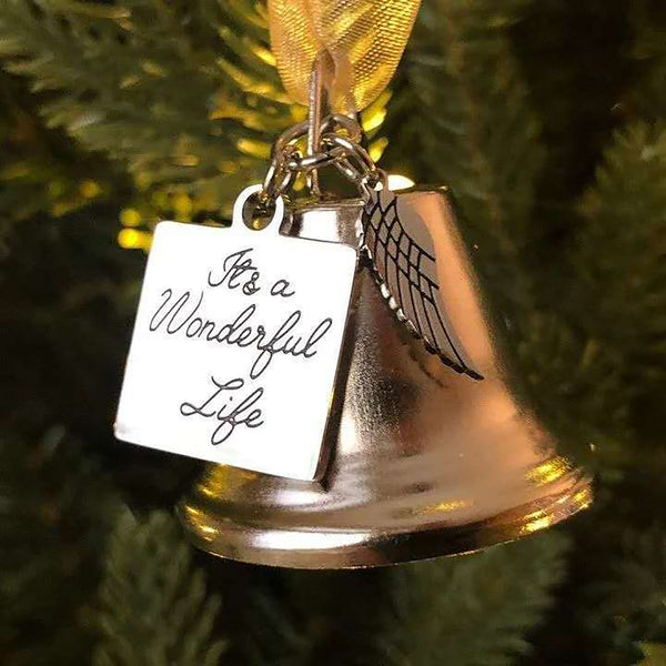 Christmas Angel Bell Wings Ornament