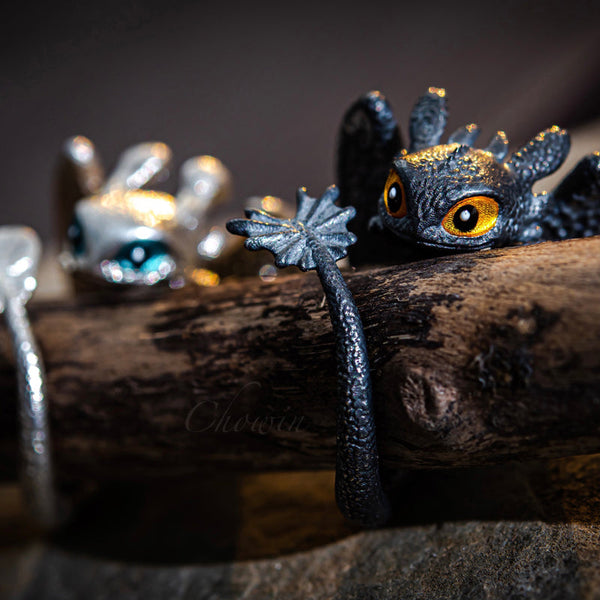 Adjustable Toothless Couple Rings(How to Train Your Dragon)