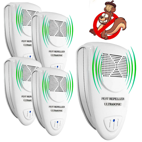 Ultrasonic Squirrel Repeller PACK of 4 - Get Rid Of Squirrels In 72 Hours